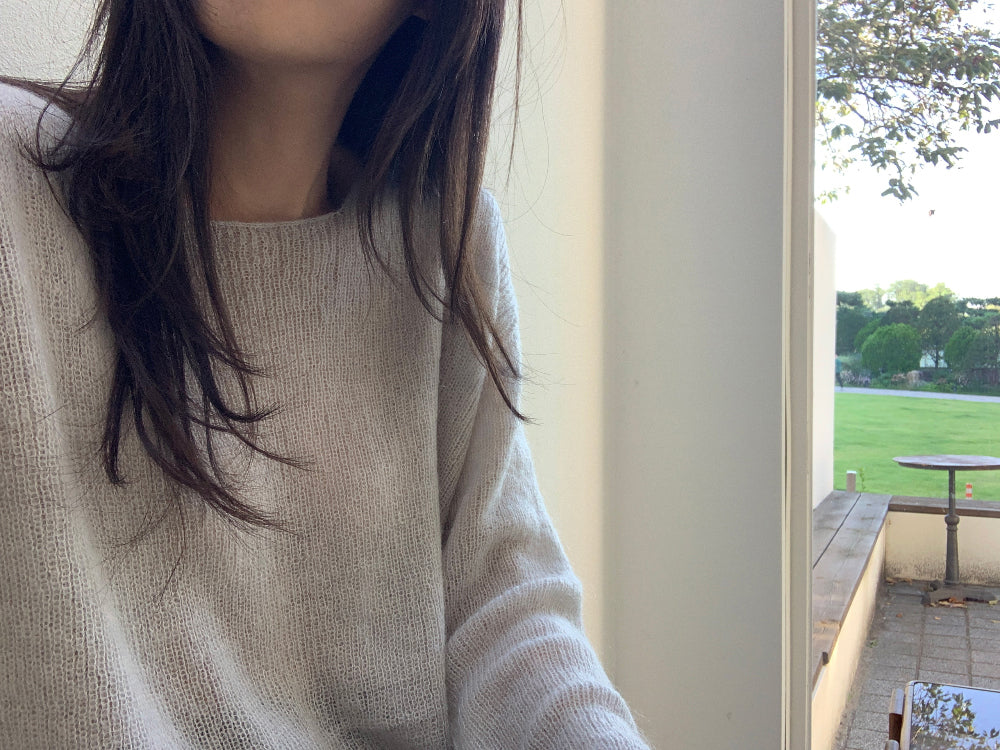 Row mohair hacch knit