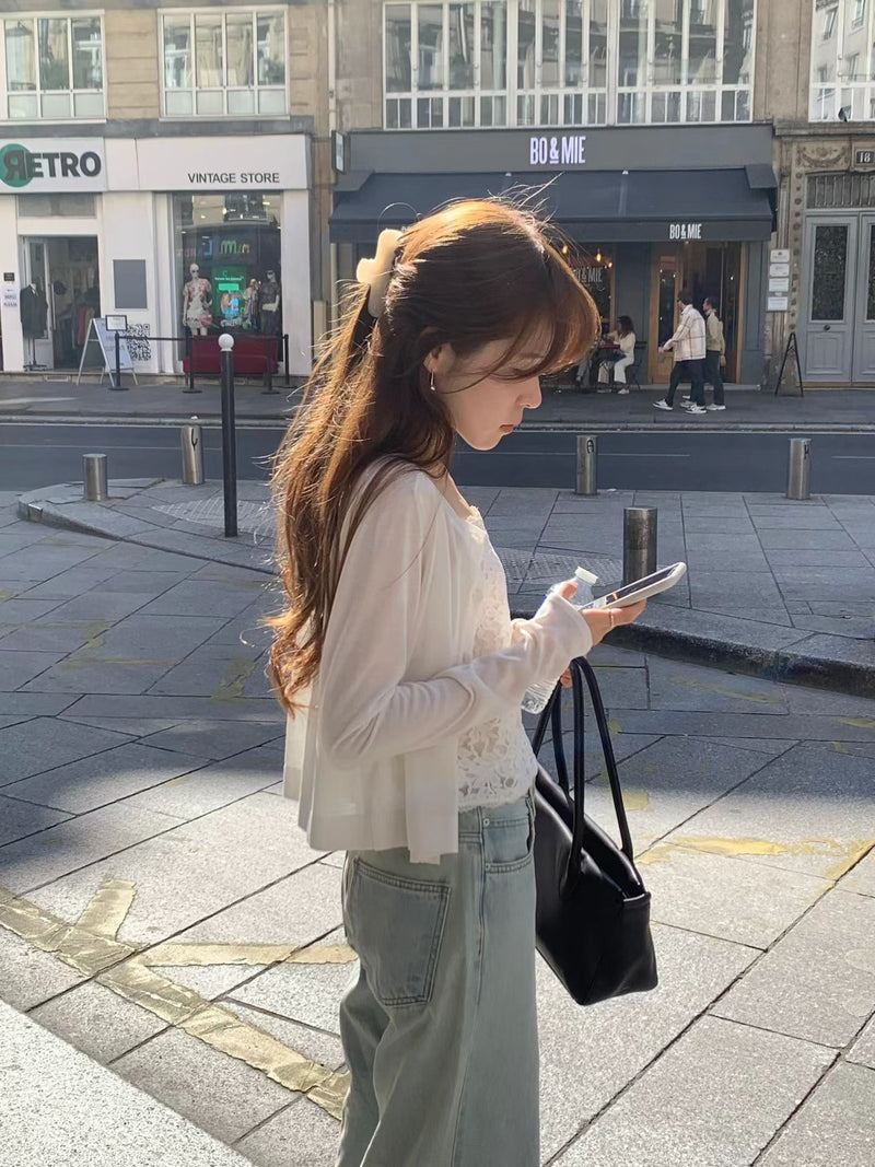 Wave lace blouse
