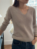 Luiet raccoon cashmere v knit