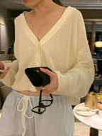 Paper sheer cardigan