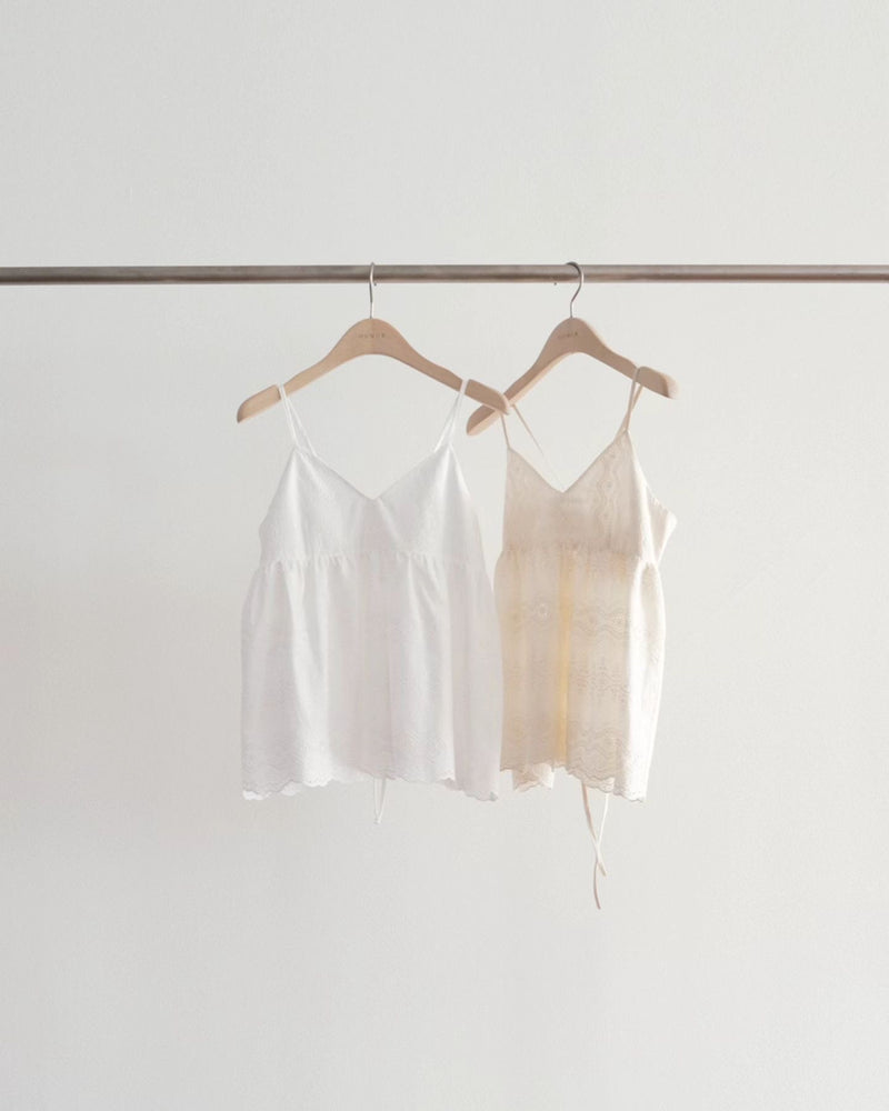 Cotton eyelet bustier
