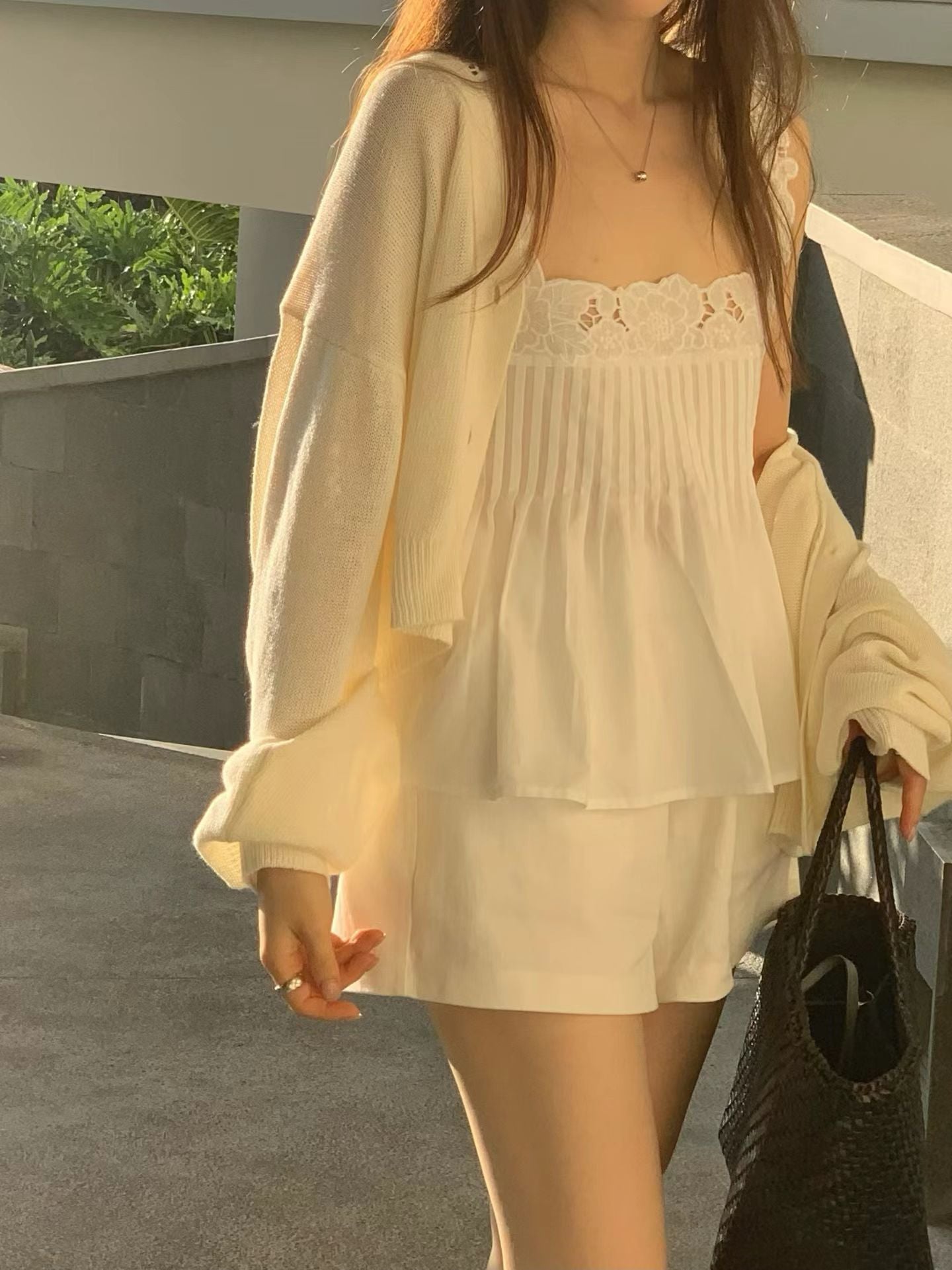 Paper sheer cardigan