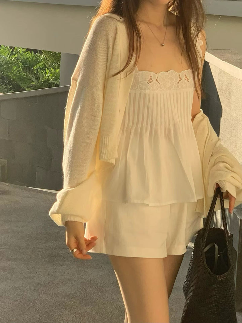 Paper sheer cardigan