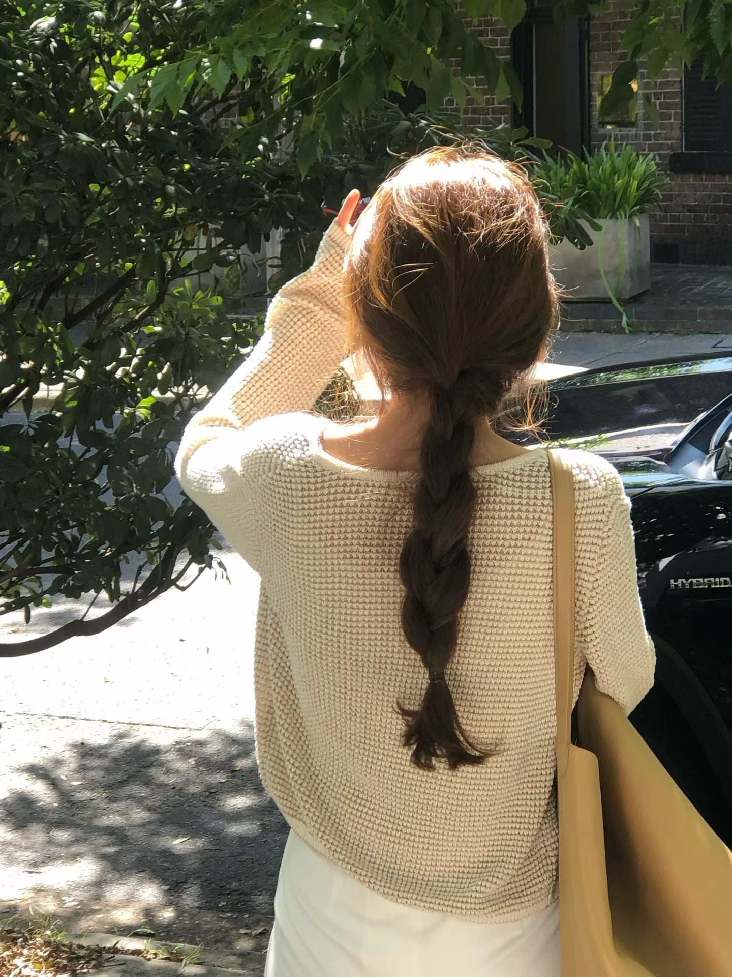 Golden crochet cardigan