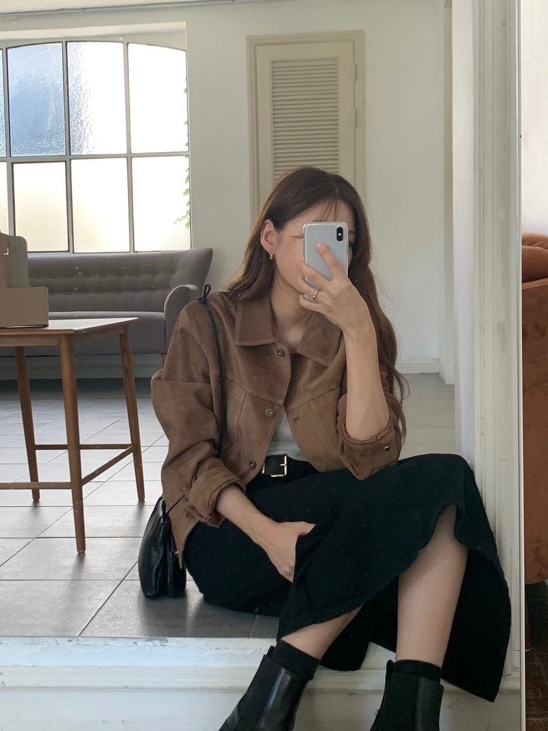 [sale] Studio leather jacket (camel)