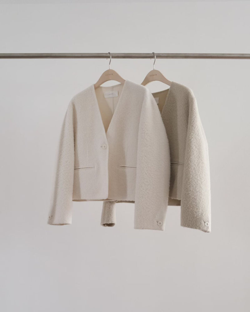 Handmade alpaca short jacket