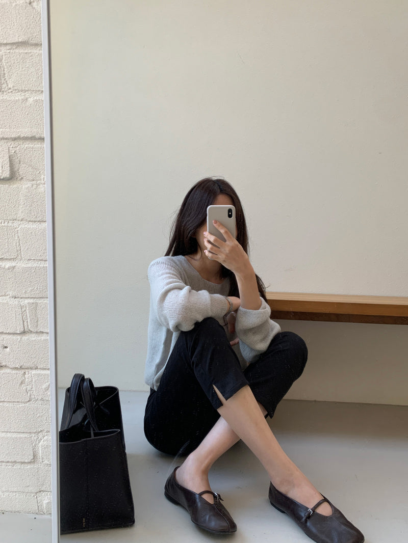 Row mohair hacch knit