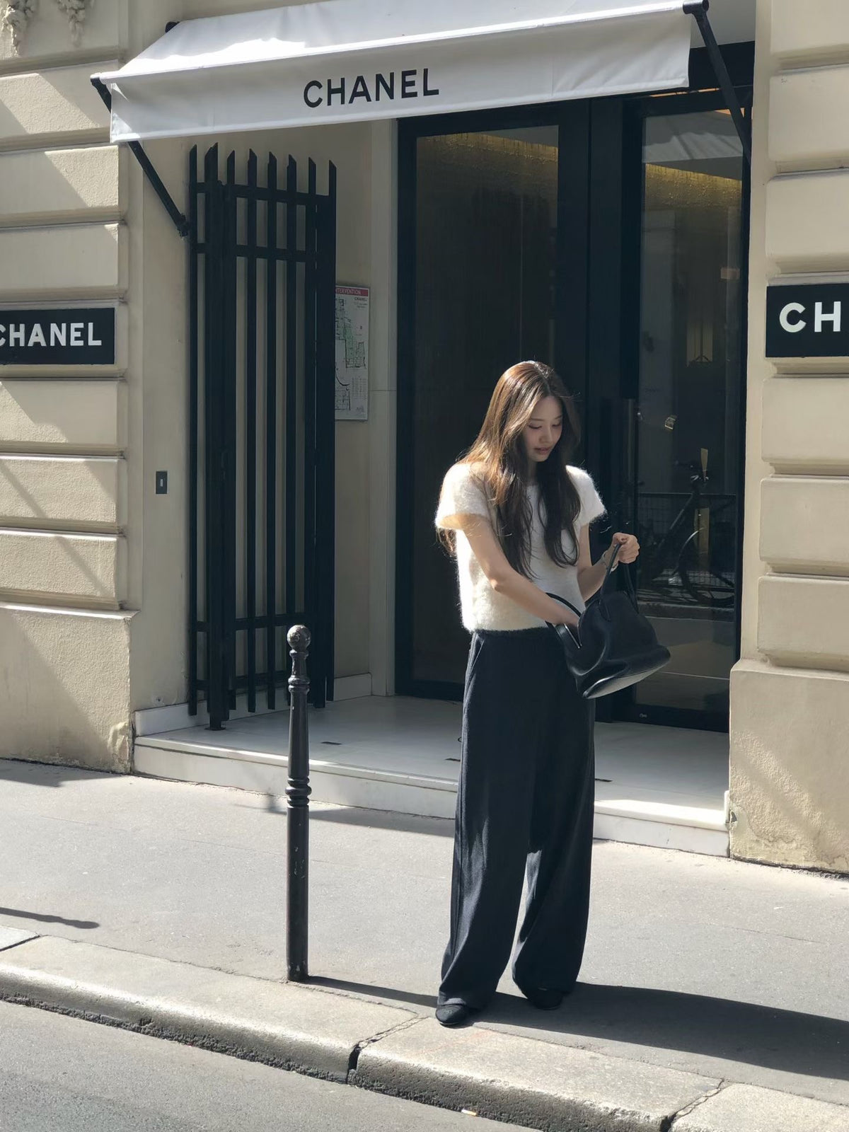 Wool maxi slacks