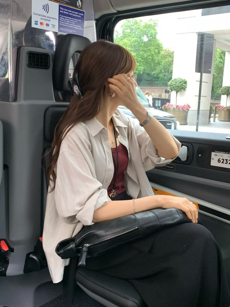 From silky shirt