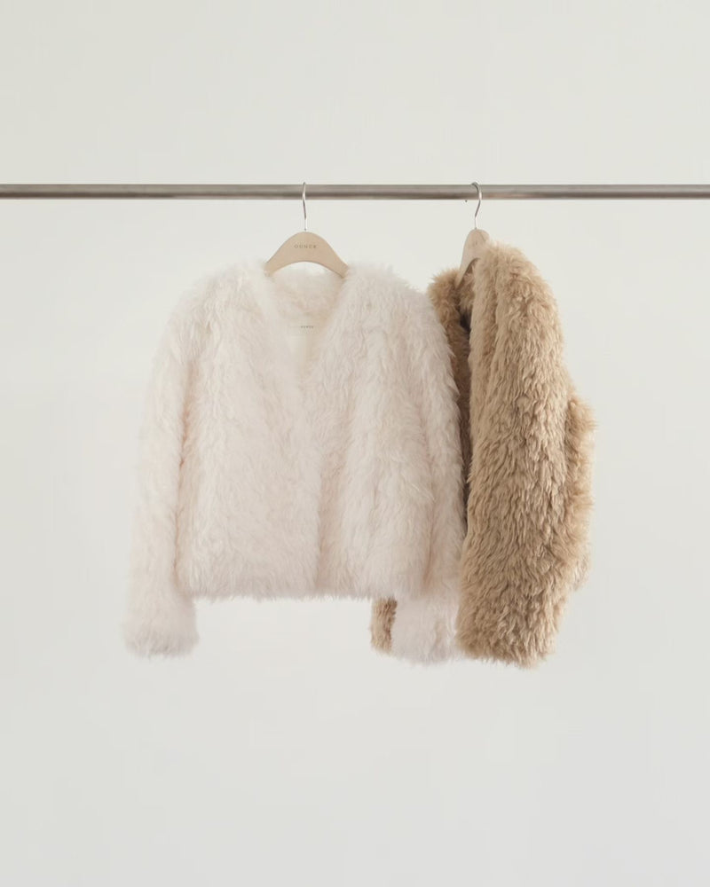 Hairy fur jacket