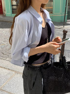 Formal crop shirt