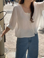 Row denim pants