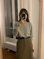 Cashmere basic pullover knit