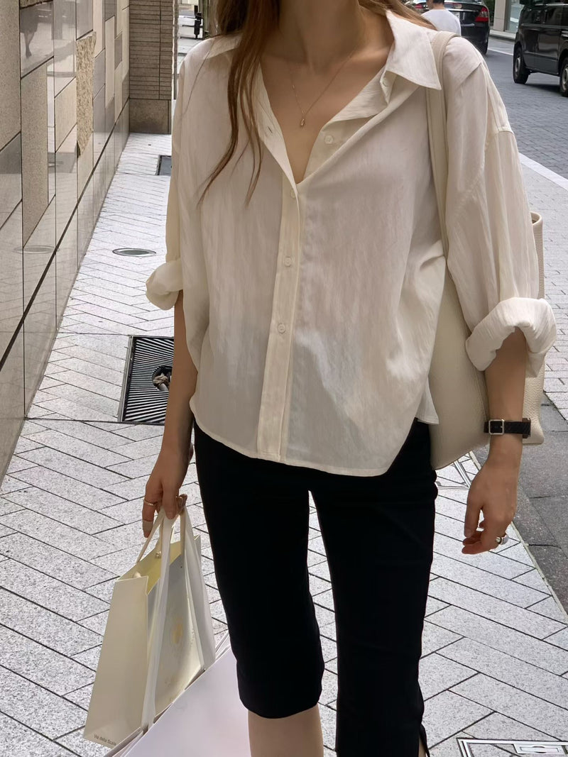 From silky shirt
