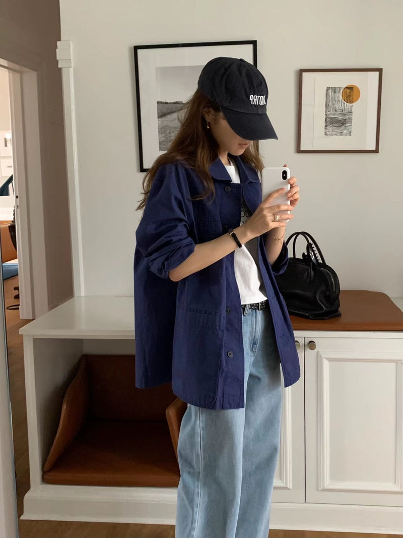 Autumn light denim pants