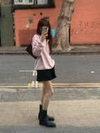 Cash collar knit