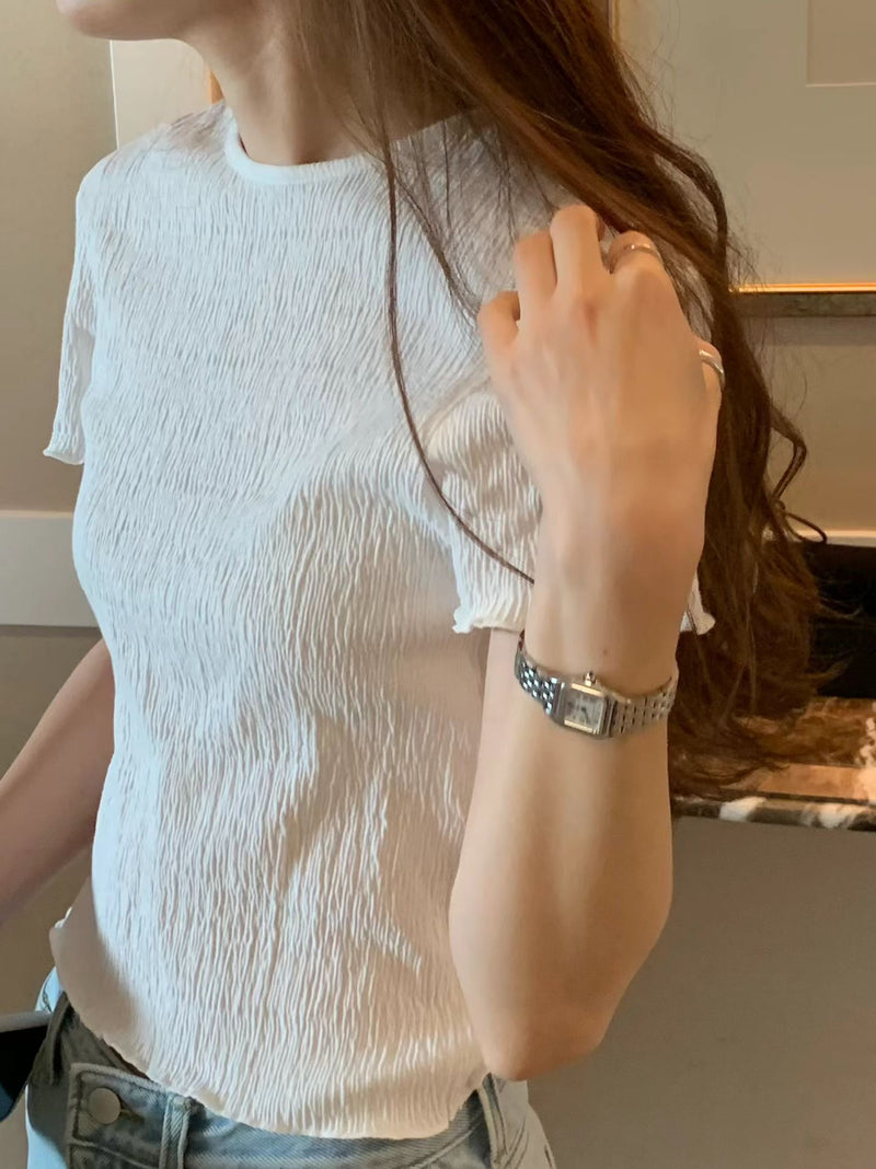 Wrinkle half tee