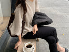 Balloon mohair knit