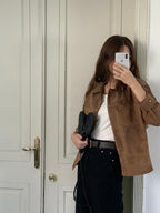 [sale] Studio leather jacket (camel)