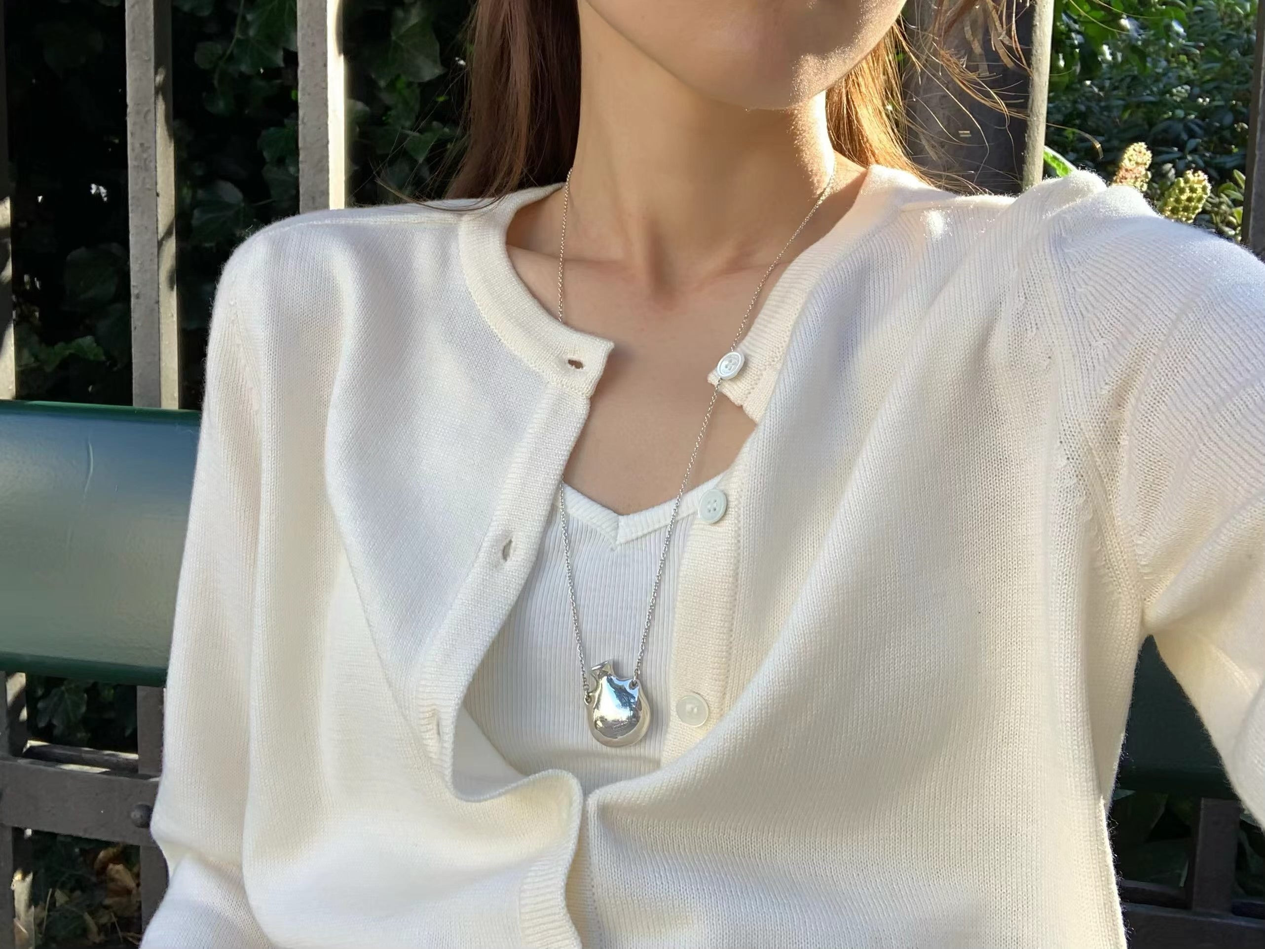 Wool silk cardigan