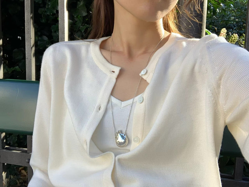 Wool silk cardigan