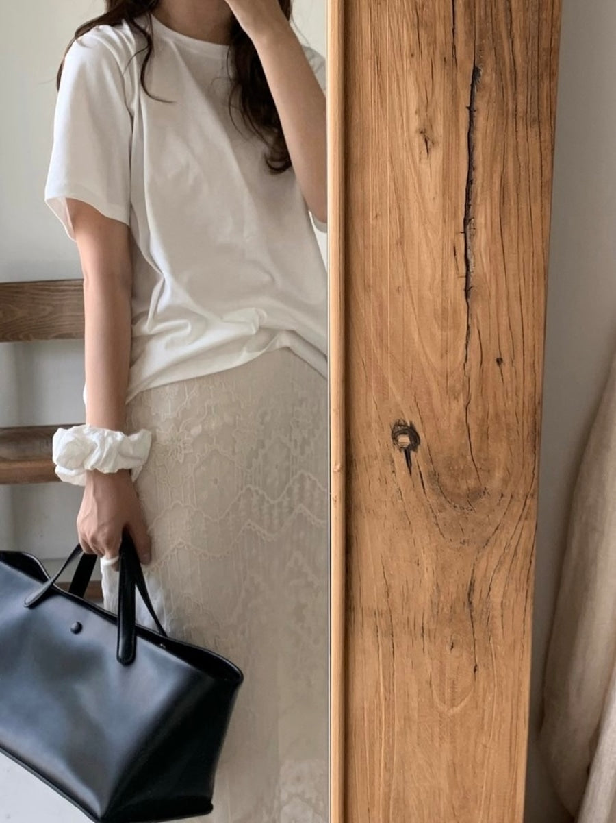Leather bucket tote