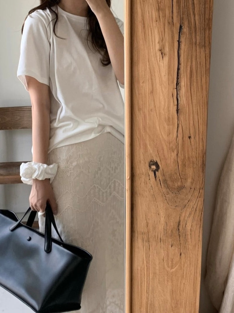 Leather bucket tote