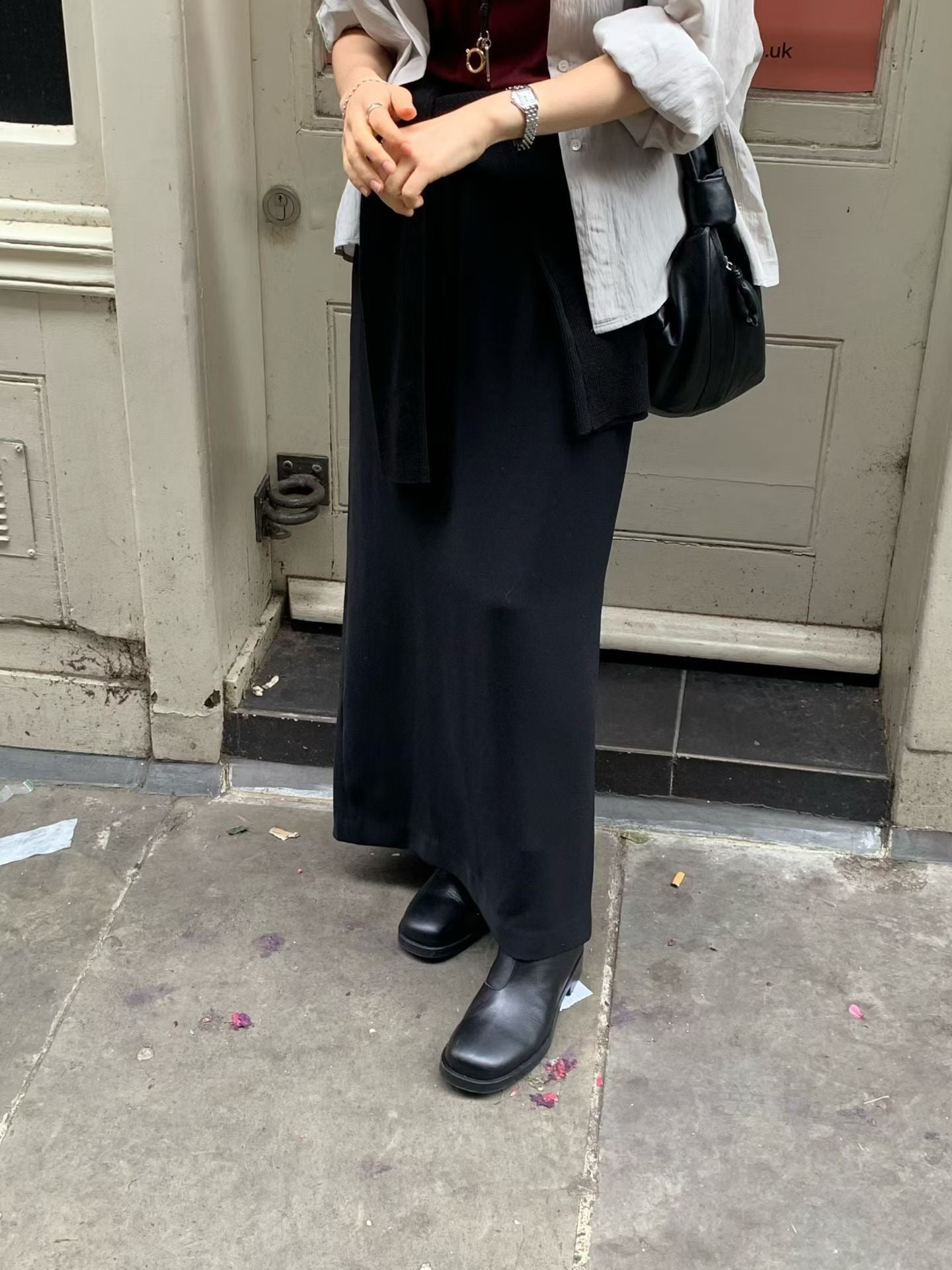 From silky shirt