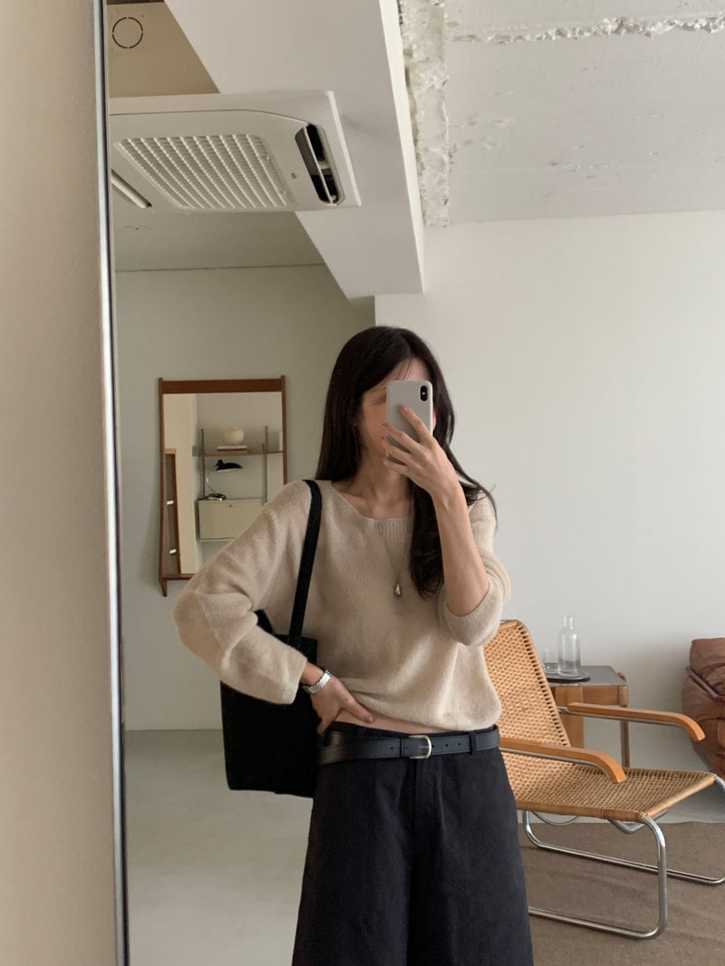 Row mohair hacch knit