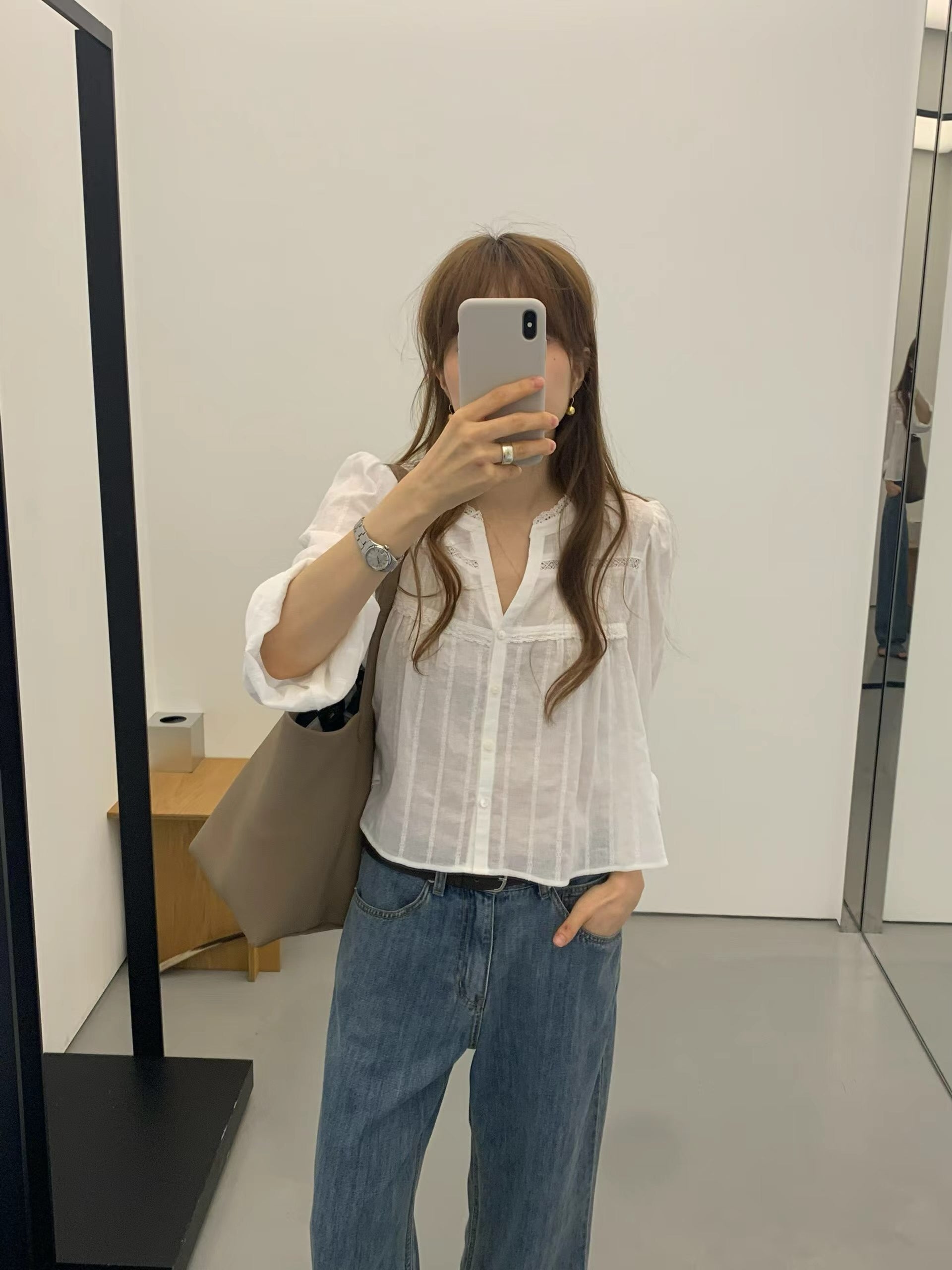 [Instock] Claire slub denim pants