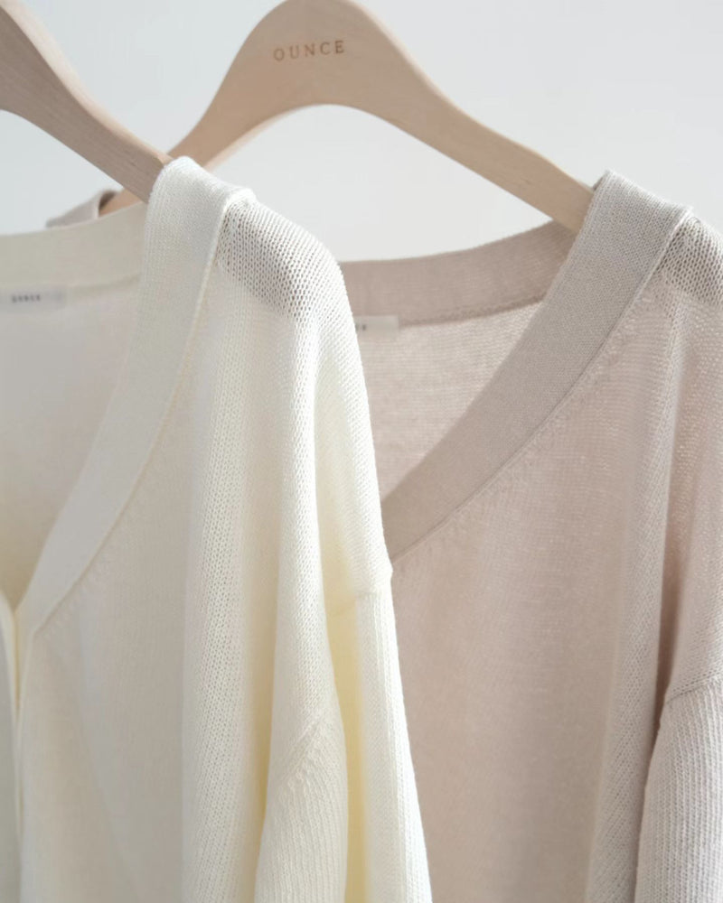 Paper sheer cardigan