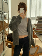 Grain mohair cardigan