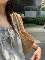 [Instock] Flower ribbon blouse (ivory)