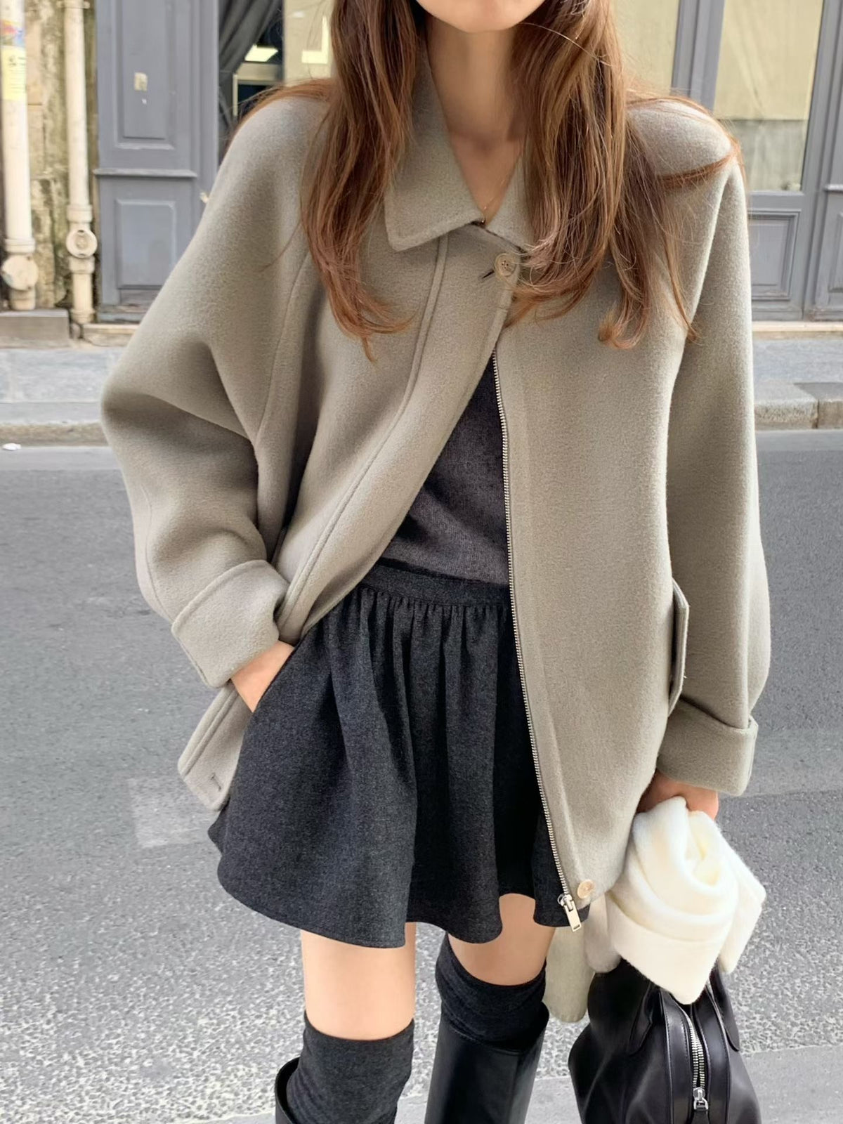 Maren wool mini skirt