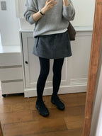 Wool boucle string skirt