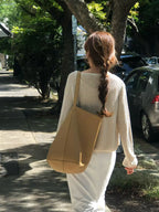 Golden crochet cardigan