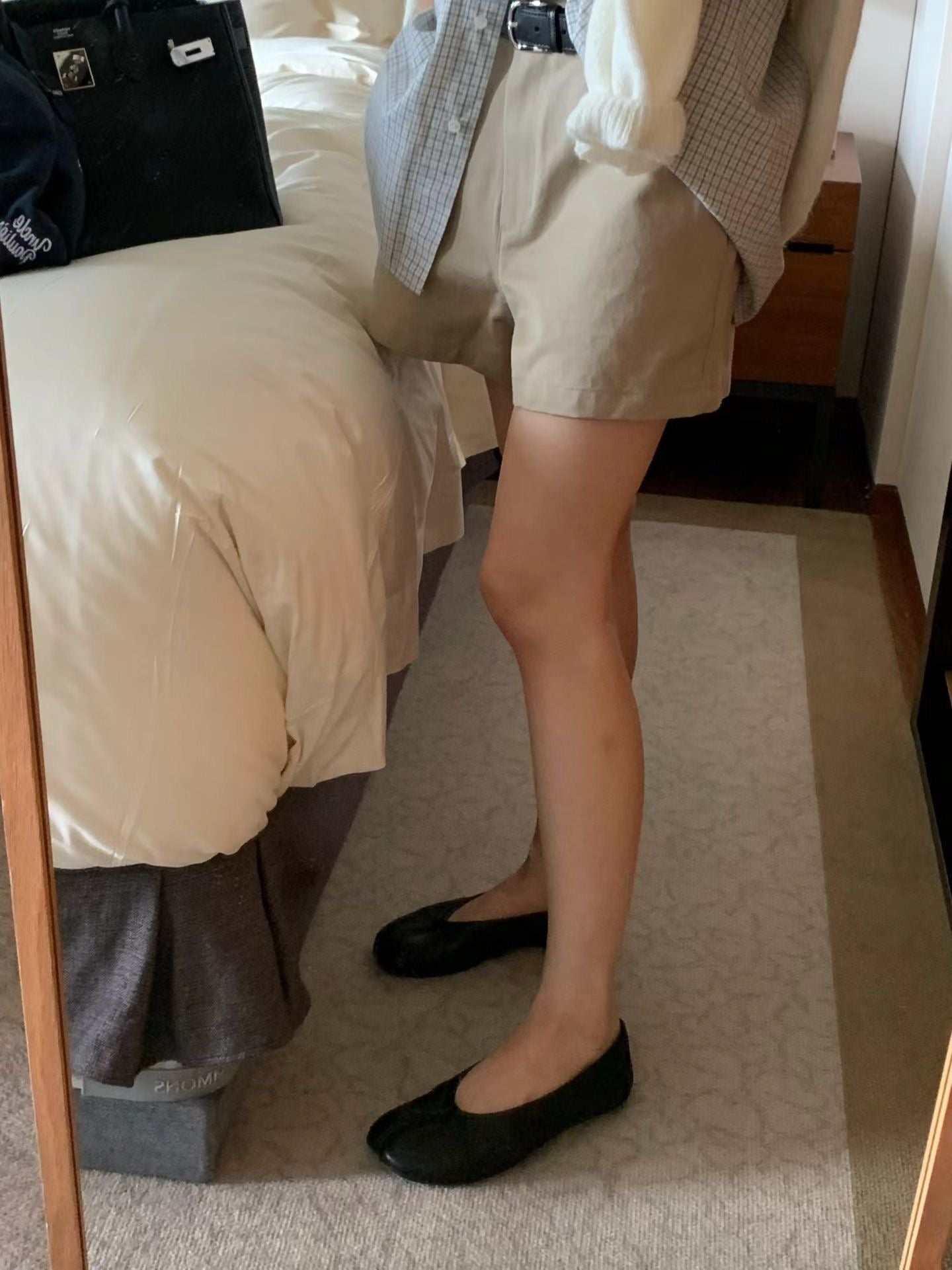 Chino washing cotton shorts