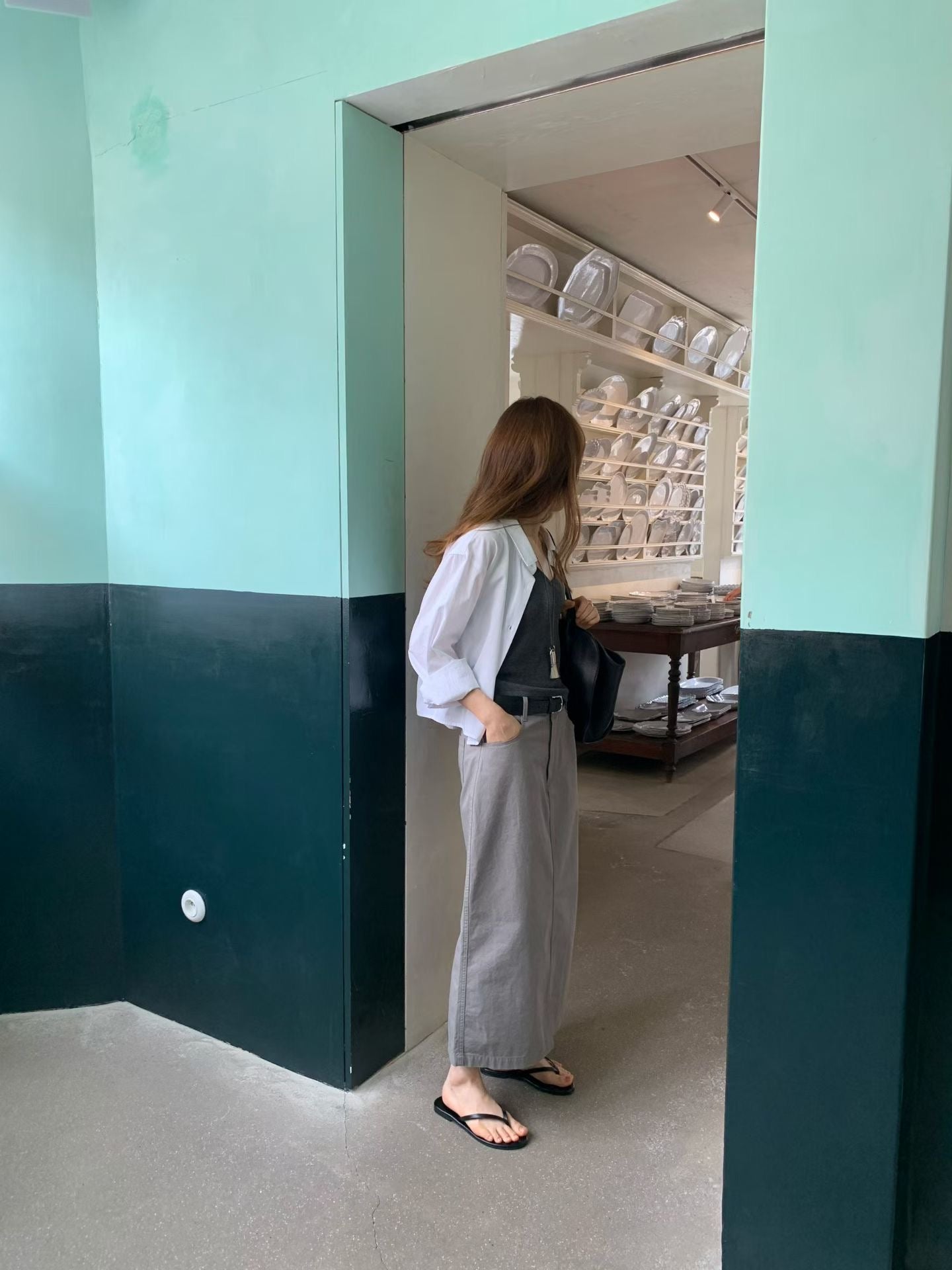 Washing midi skirt