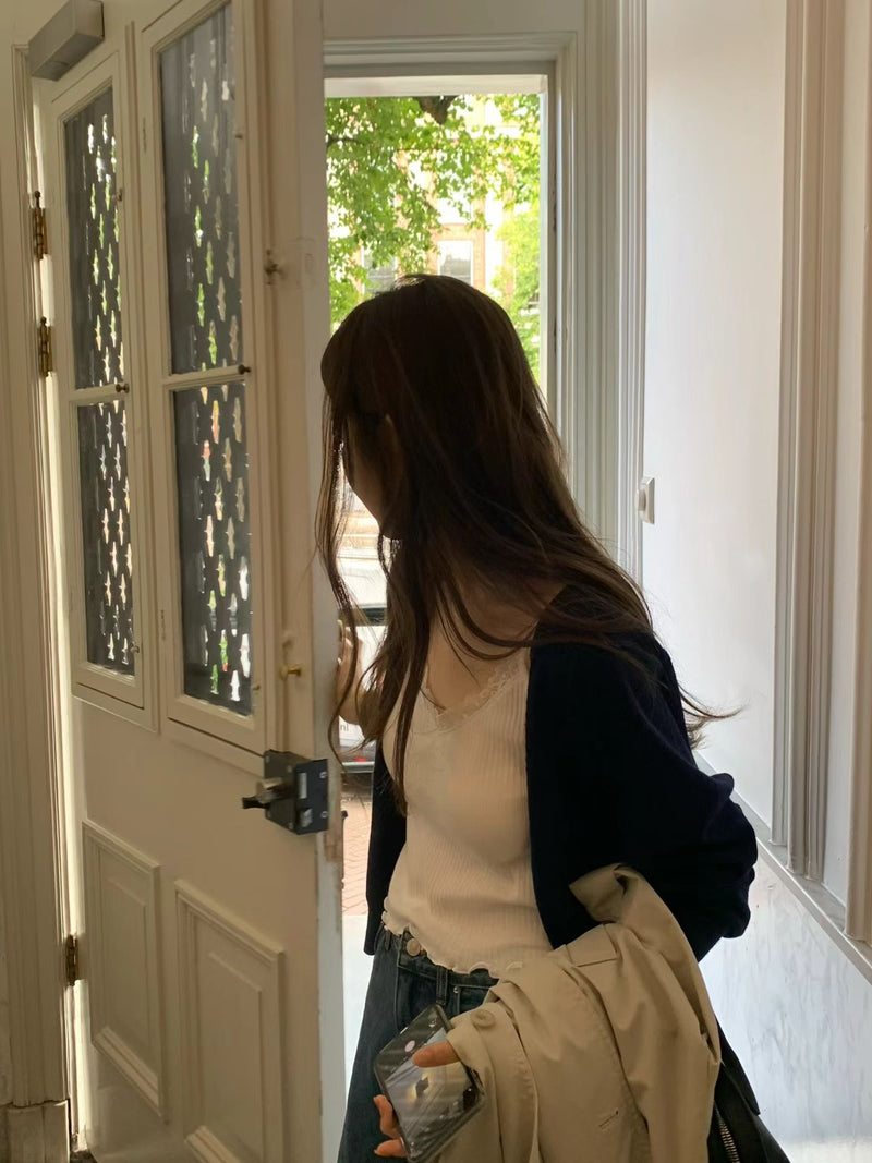 Mia deep v wholega cardigan