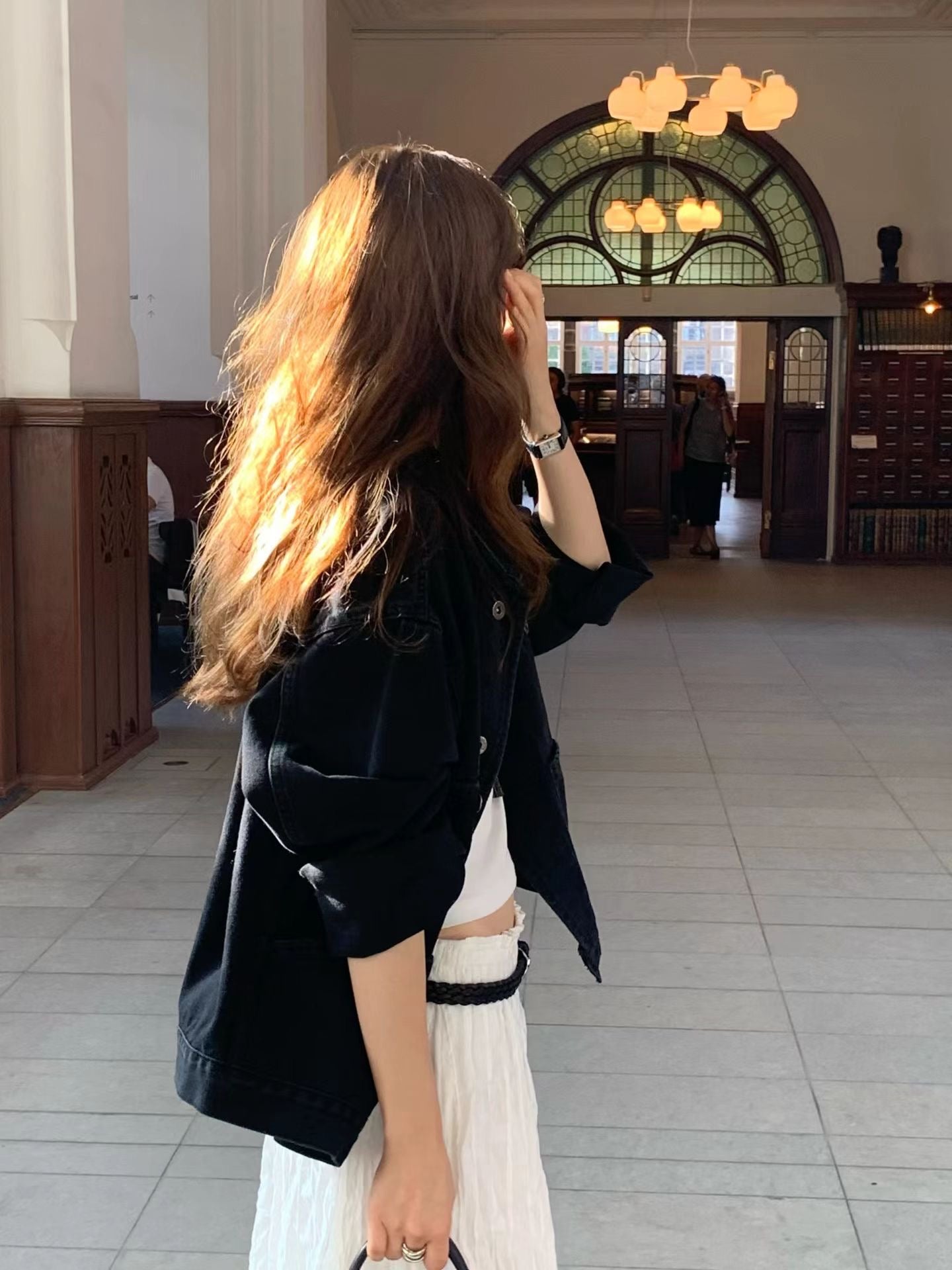 Flare wrinkle skirt
