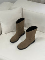 Bow round middle boots
