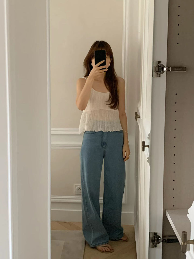 Row denim pants