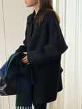 Handmade cony cashmere raglan coat