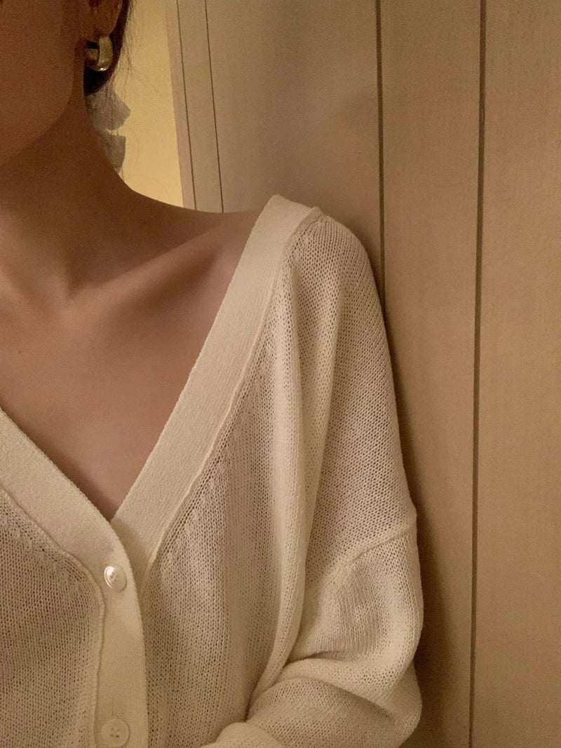 Paper sheer cardigan