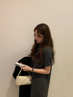 [sale] wool half onepiece (charcoal)