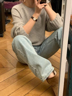 Cashmere basic pullover knit