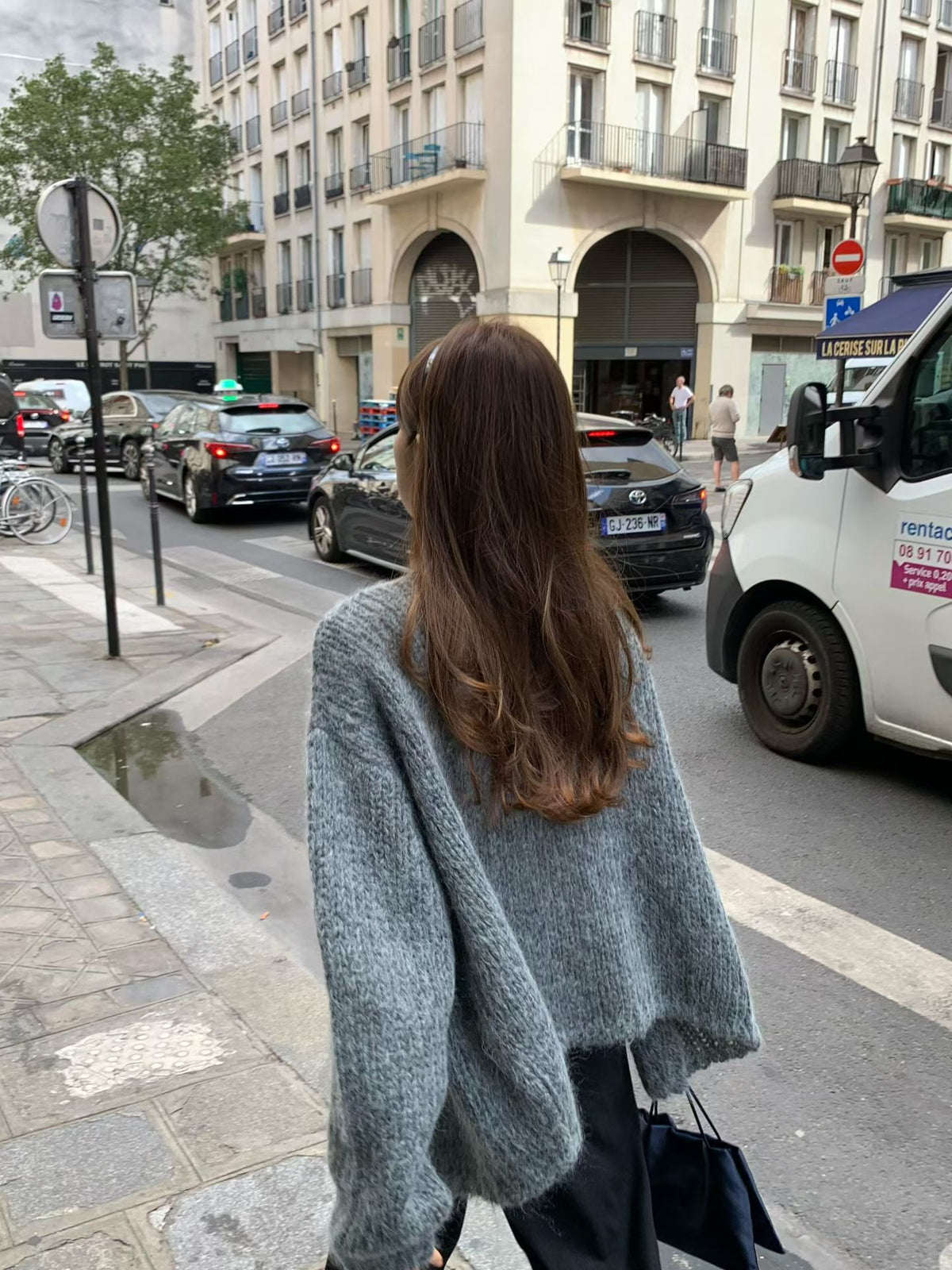 Wool maxi slacks