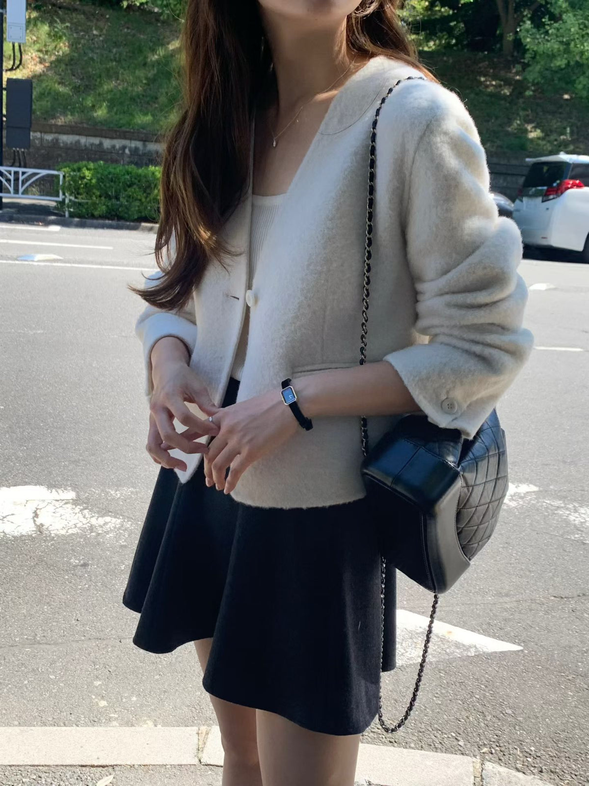 Handmade alpaca short jacket