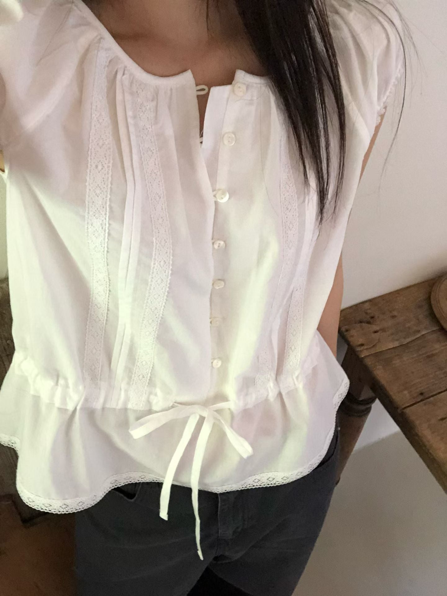 Roman lace blouse