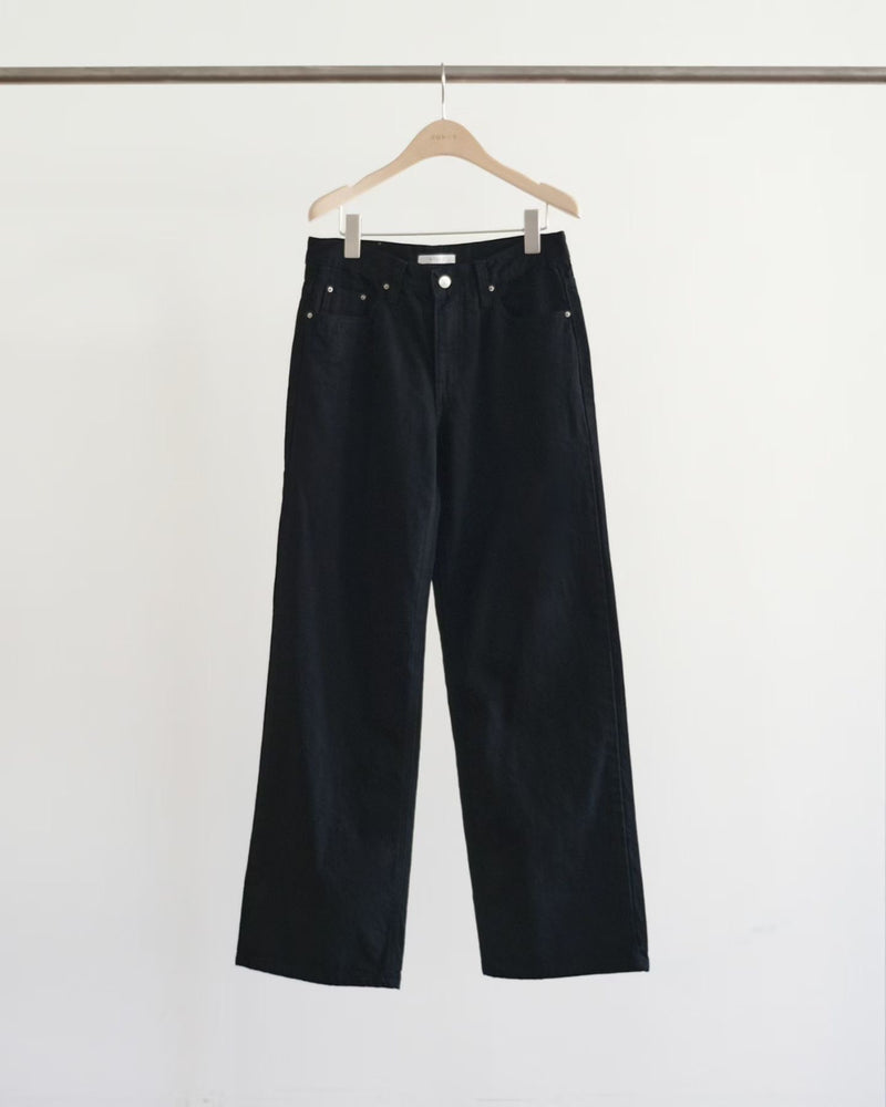 Black cotton kimo pants